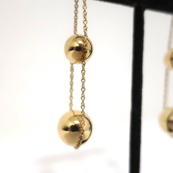 TIFFANY & CO. TIFFANY HARDWEAR TRIPLE DROP EARRINGS 18K GOLD NEW - Picture 7 of 8